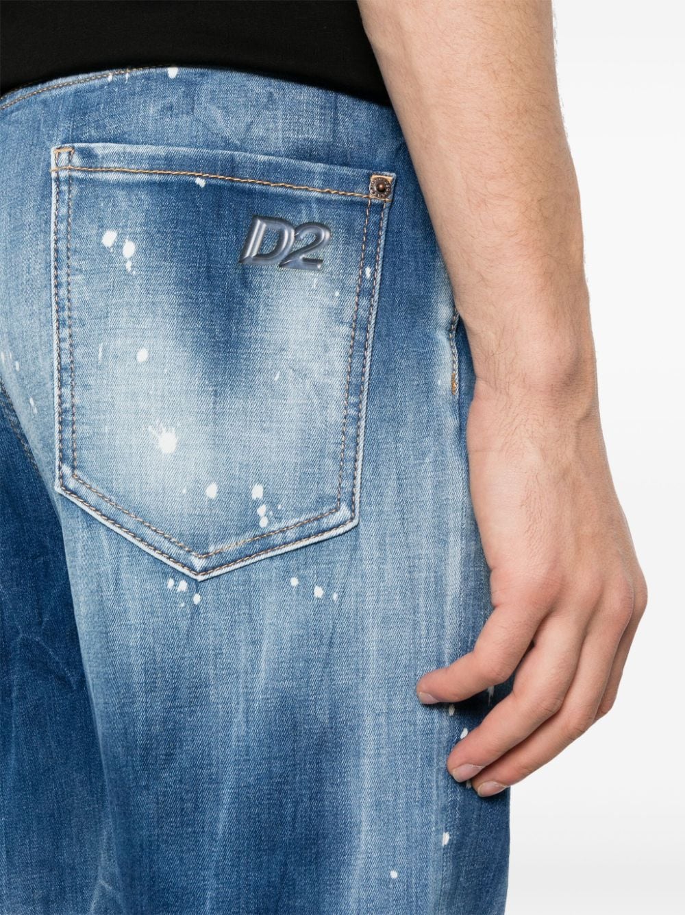 Dsquared2 Jeans met logo-applicatie Blauw