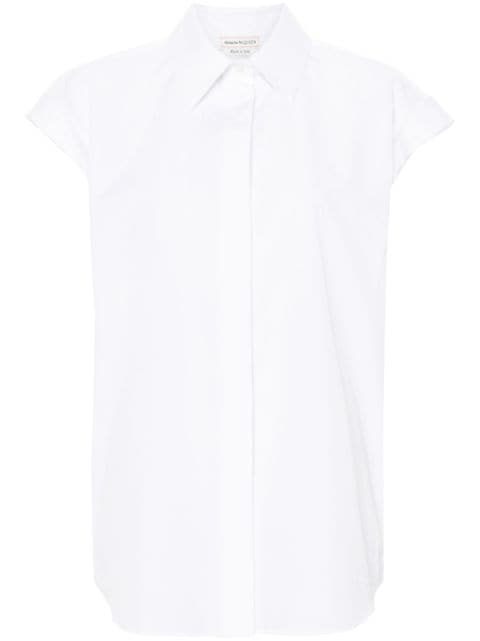 Alexander McQueen sleeveless poplin shirt