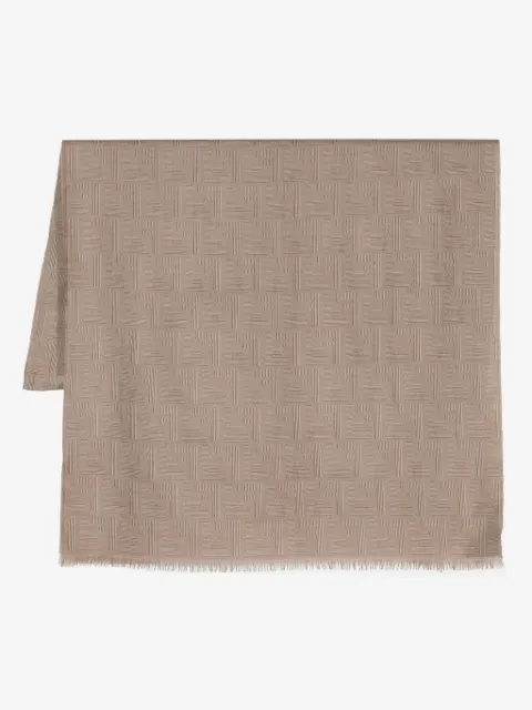 FENDI mascada con bordes deshilachados y motivo FF