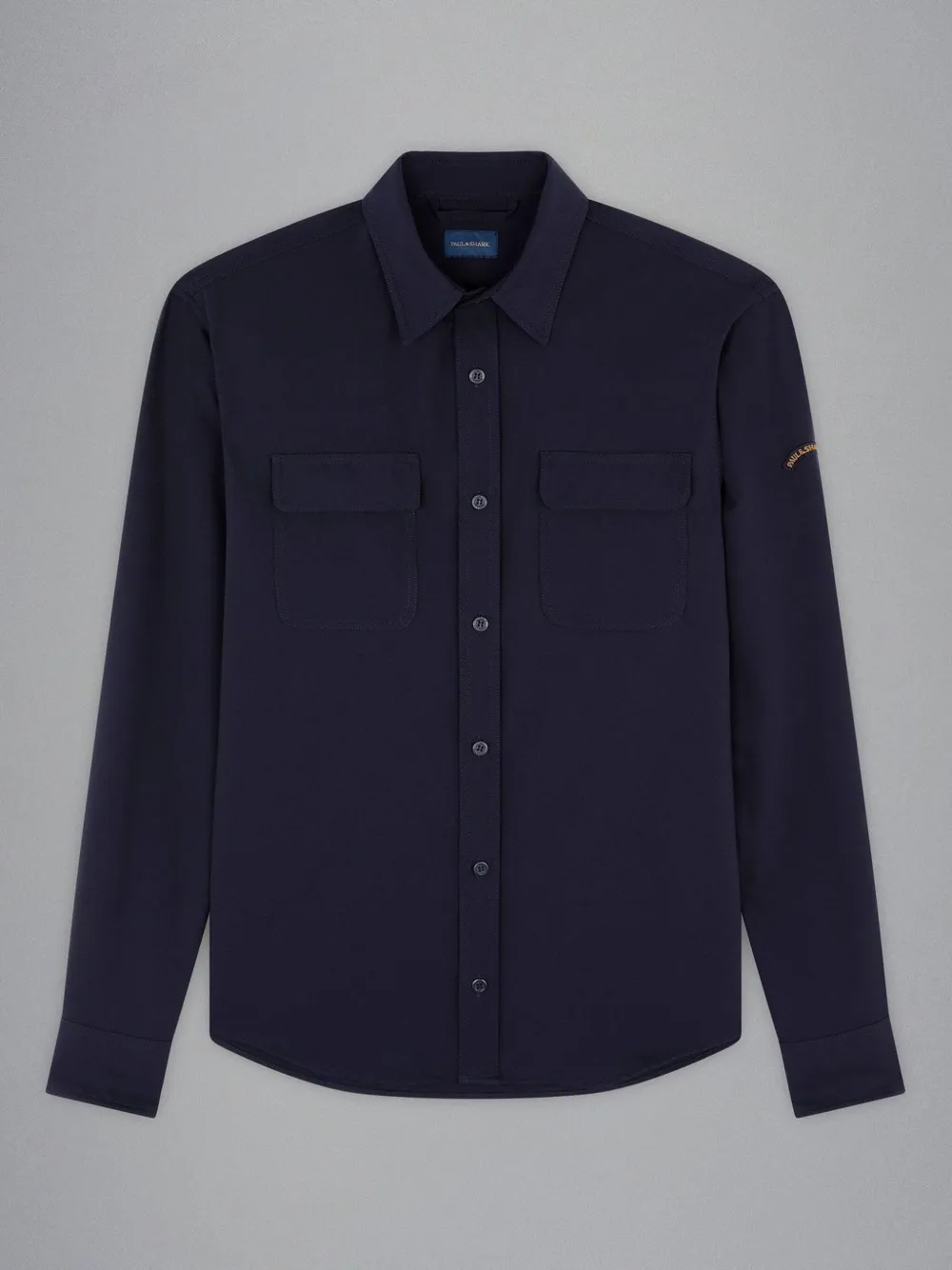 Paul & Shark Logo-patch Shirt In Blue