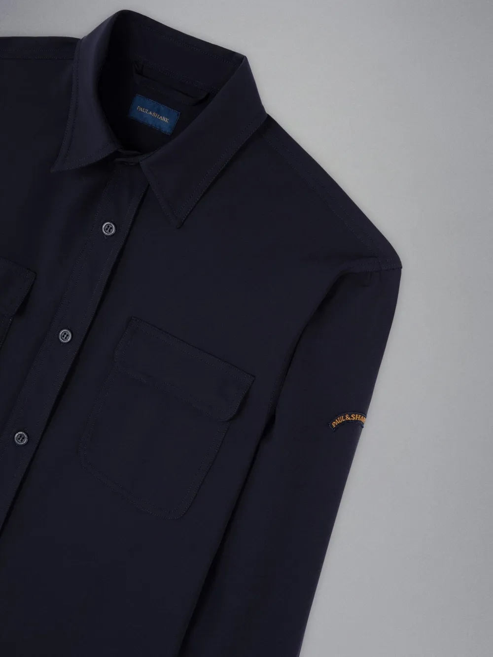 Paul & Shark Overhemd met logopatch Blauw