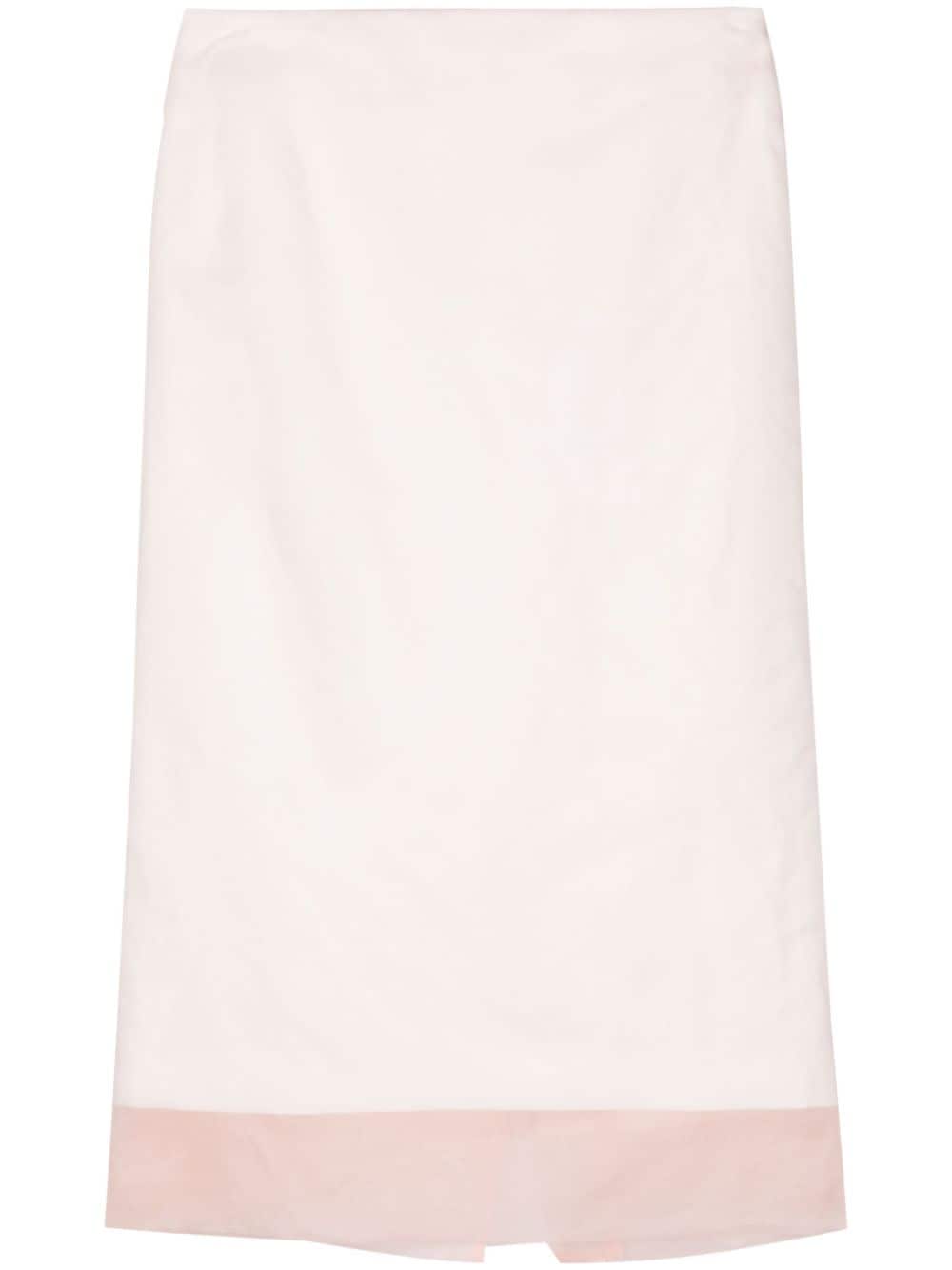 Sportmax Layered-design Silk Skirt In Pink