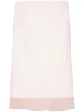 Sportmax layered-design silk skirt - Pink