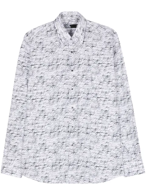 Karl Lagerfeld logo-print cotton shirt