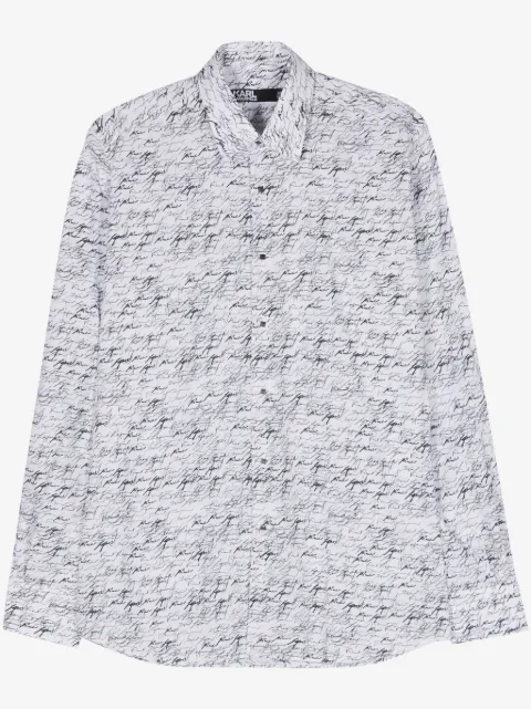 Karl Lagerfeld logo-print cotton shirt