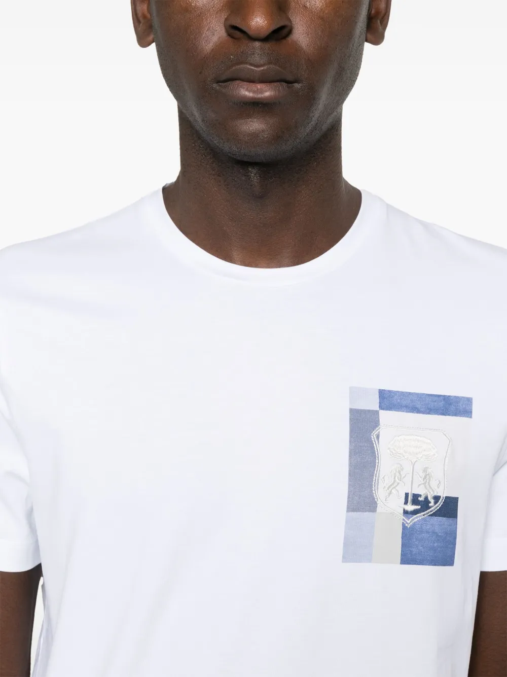 Corneliani Stretch-jersey T-shirt met ronde hals Wit