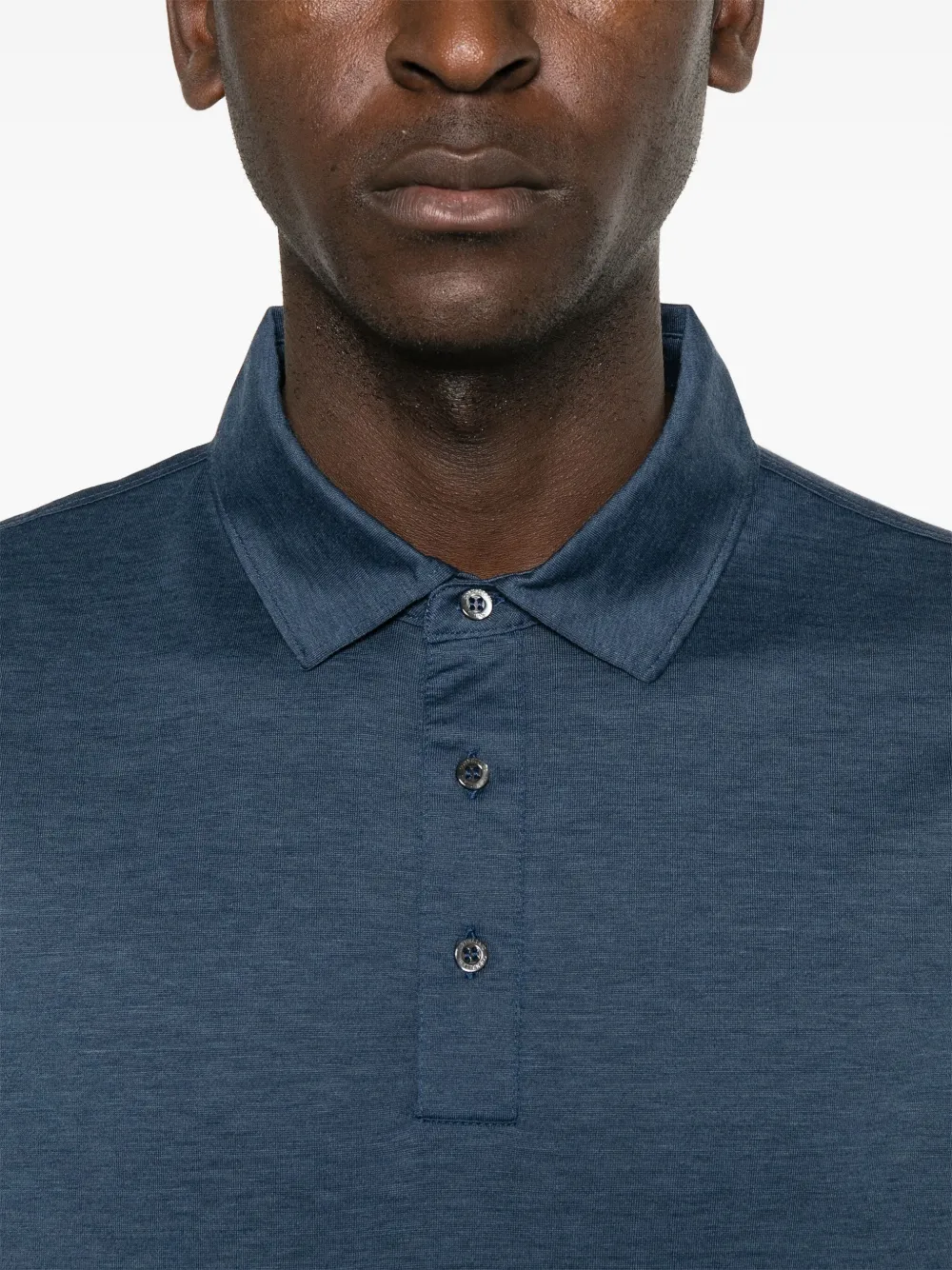 Corneliani Lichtgewicht jersey poloshirt Blauw