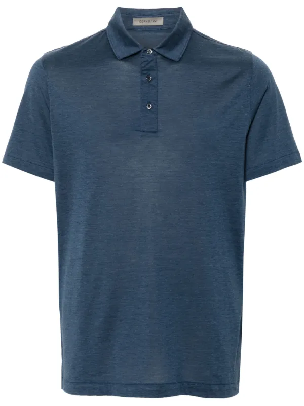 Corneliani Lightweight-jersey Polo Shirt in Blue