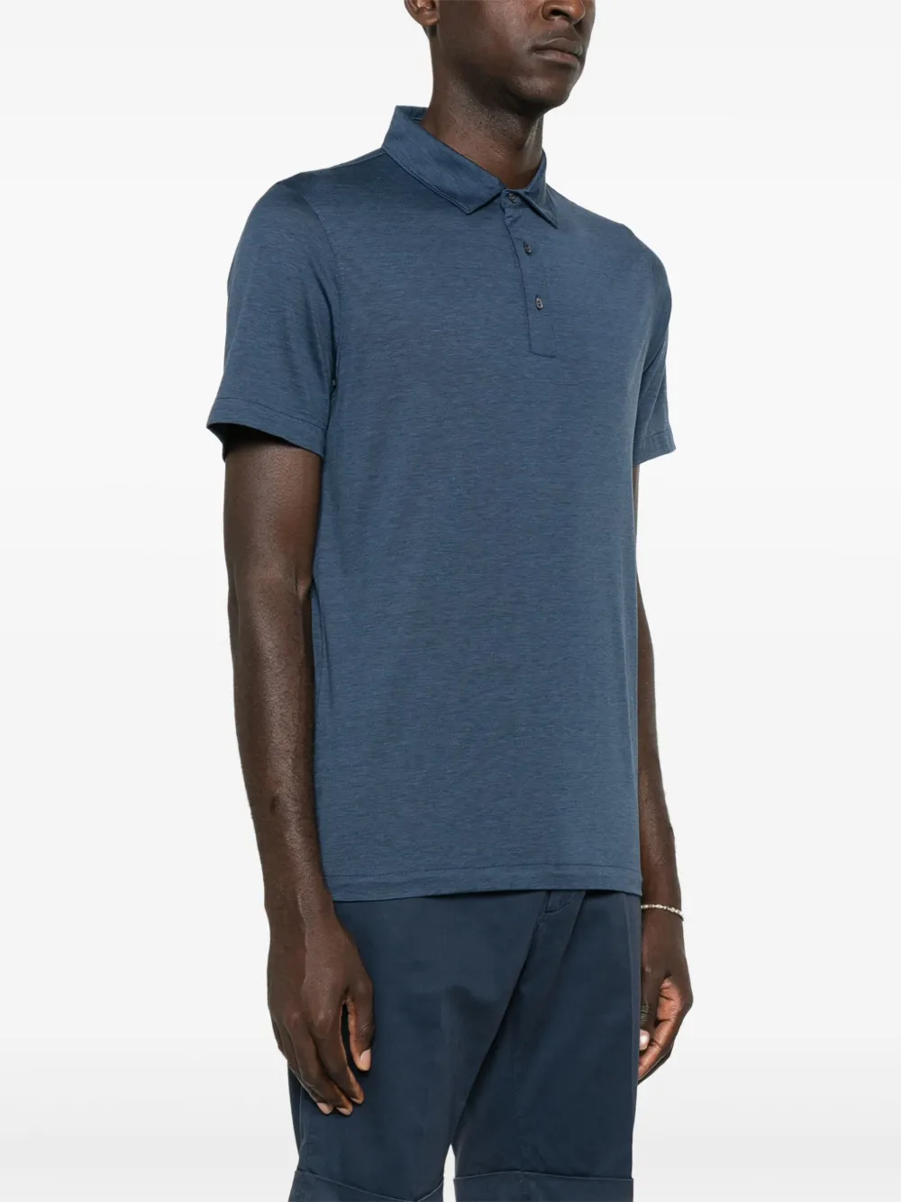 Corneliani Lichtgewicht jersey poloshirt Blauw