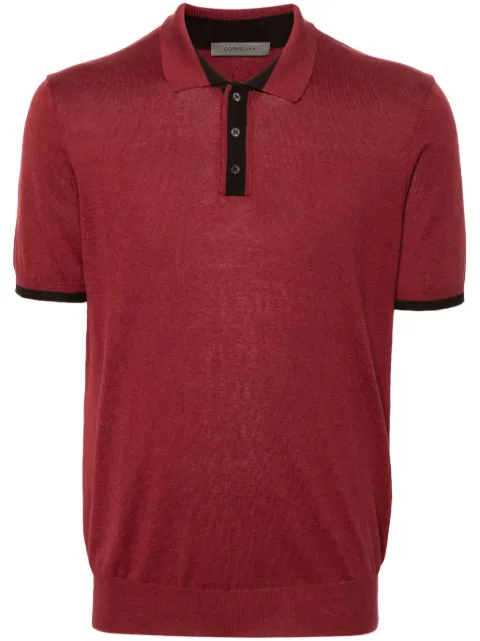 Corneliani playera tipo polo con ribete de rayas