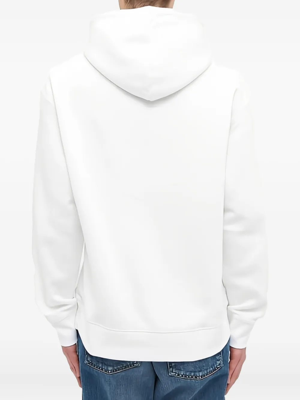 Nike Striped-logo Hoodie In White