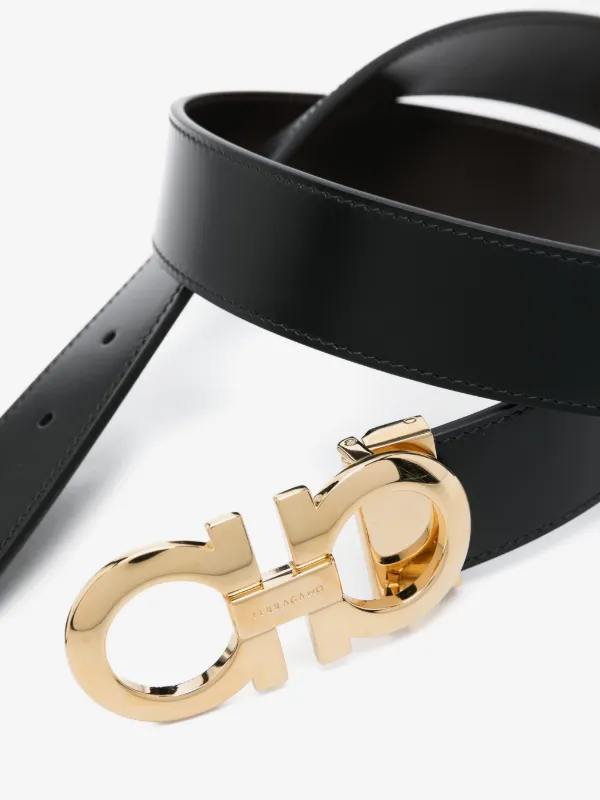Ferragamo Reversible And Adjustable Gancini Belt | Black  display picture 1