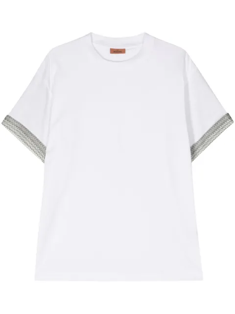 Missoni chevron knit-detailed cotton T-shirt