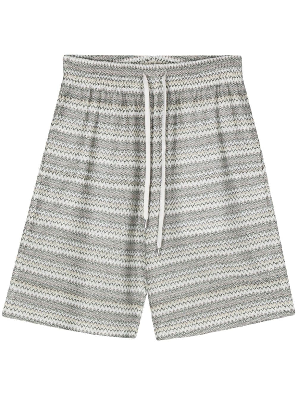 Missoni Zigzag-woven Shorts In Neutrals