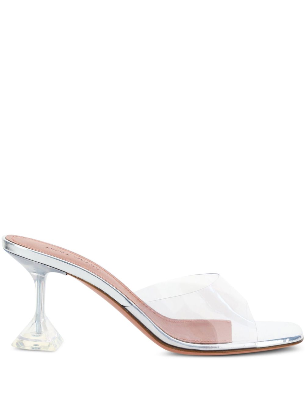 Amina Muaddi 110mm Lupita sandals White