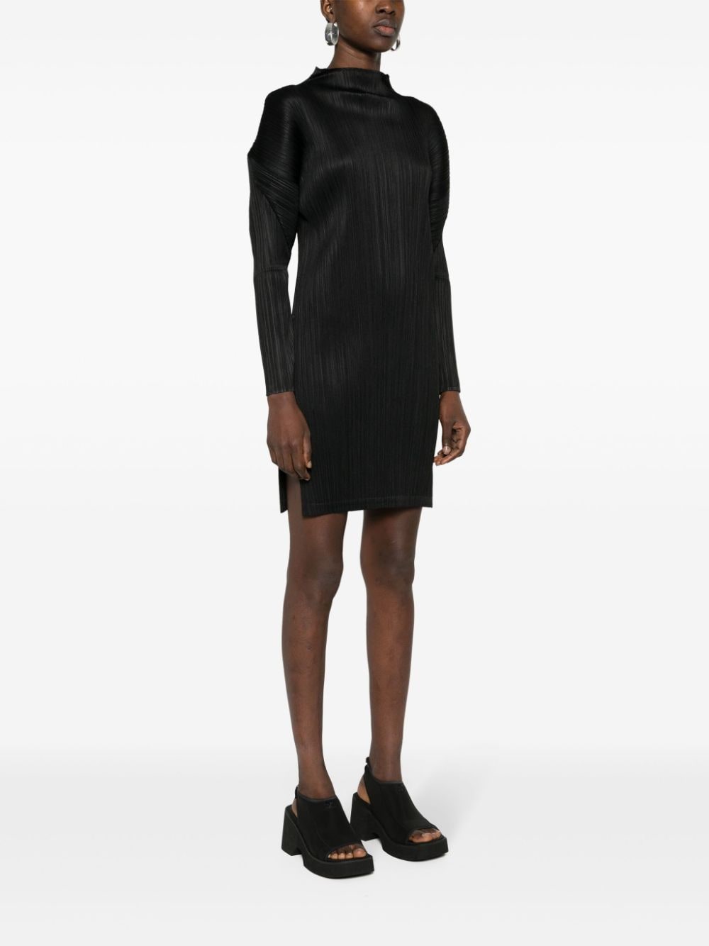 Shop Issey Miyake Monthly Colors February Mini Dress In Black