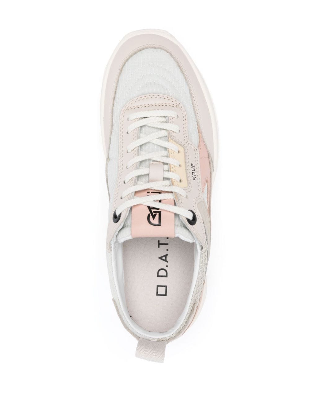 Shop Date Contrast-panelling Sneakers In Pink