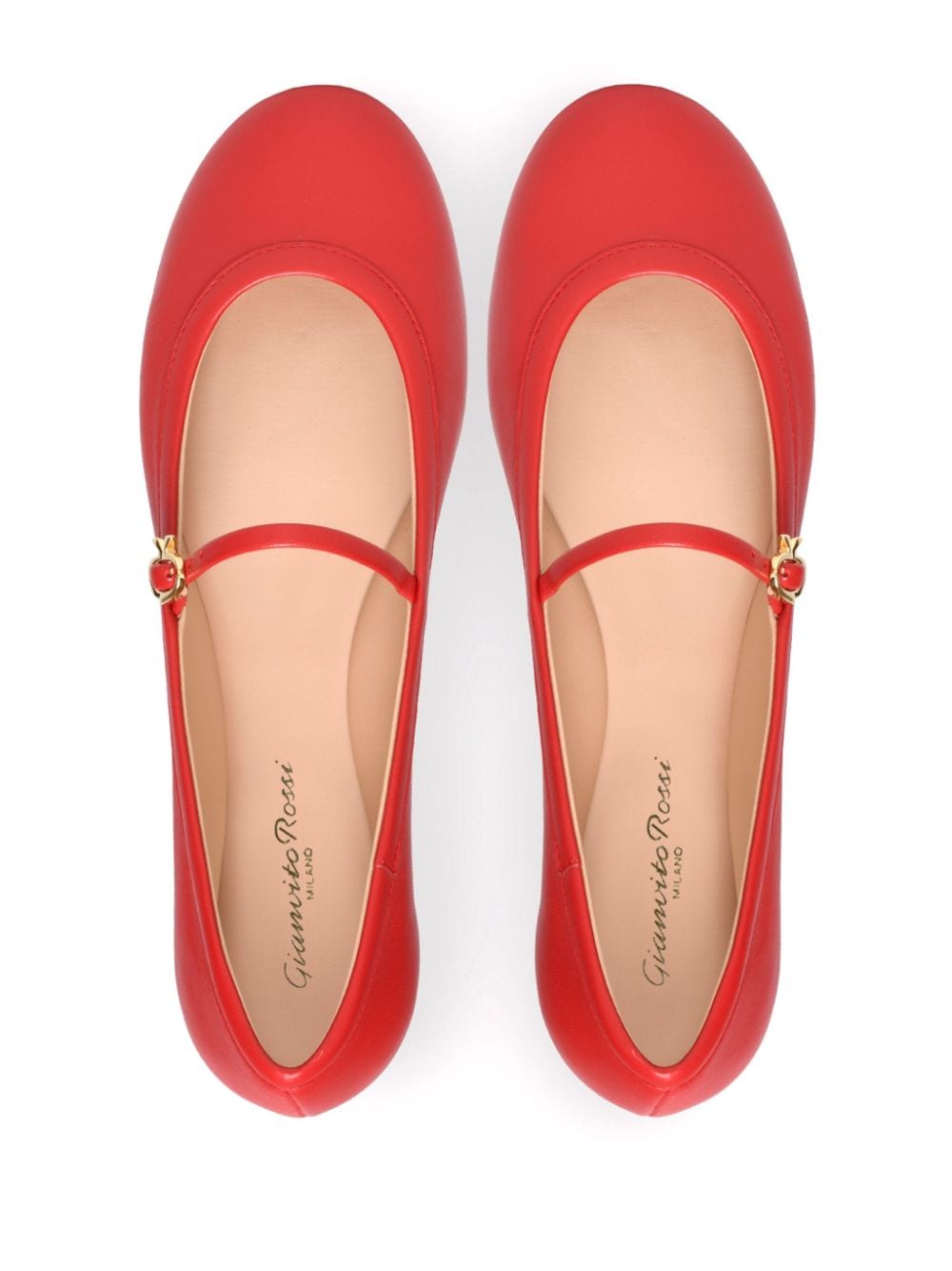 Shop Gianvito Rossi Carla Ballerina Shoes In Red