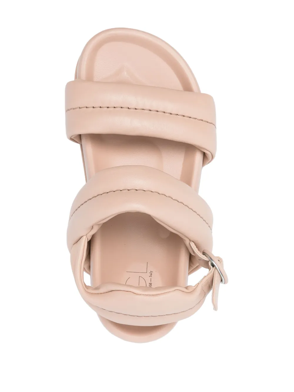 Shop Agl Attilio Giusti Leombruni Jane Padded Sandals In Neutrals