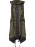 sacai sleeveless hoodie jacket - Green