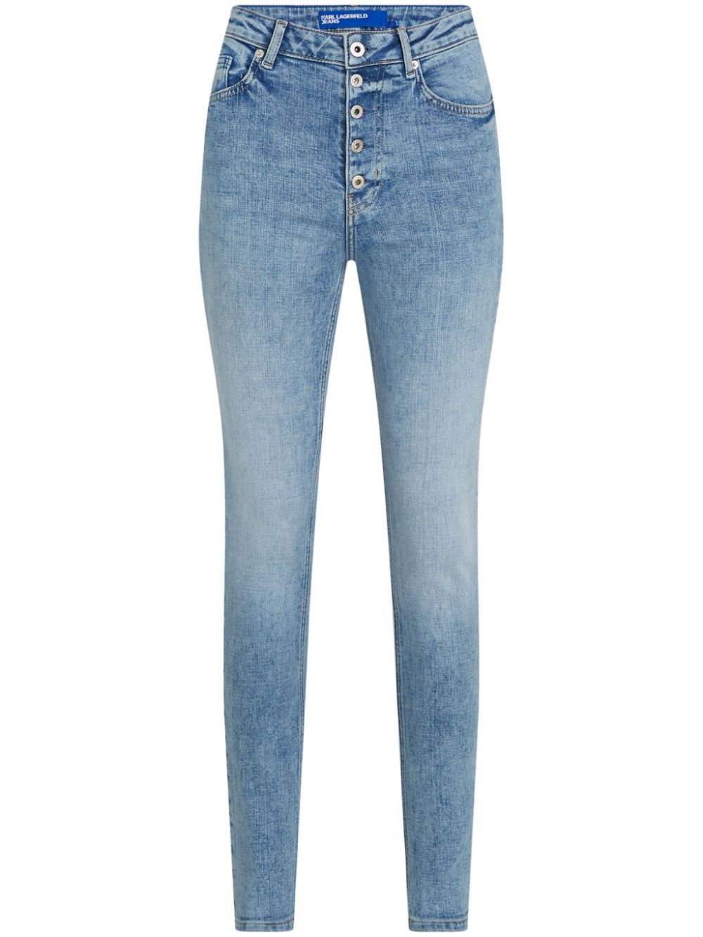 Karl Lagerfeld Jeans 高腰紧身牛仔裤 In Blue