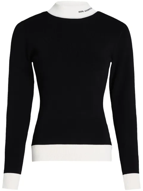 Karl Lagerfeld logo-jacquard jumper