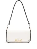 Karl Lagerfeld Signature leather cross body bag - White