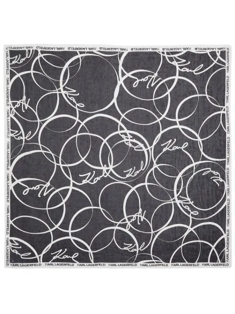 Karl Lagerfeld K/Signature logo-print scarf 