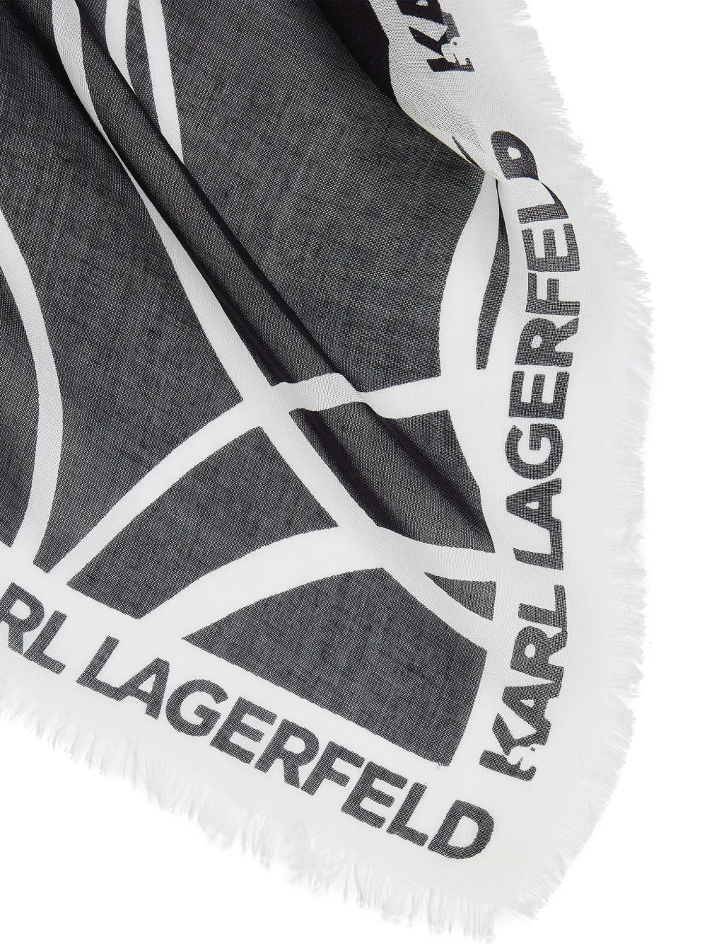 Karl Lagerfeld Sjaal met logoprint Zwart