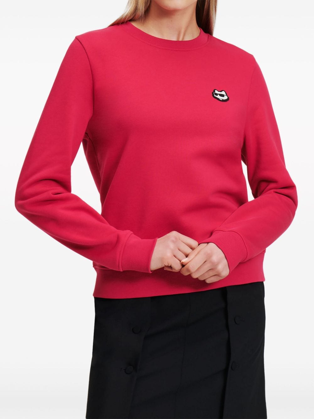 Karl Lagerfeld Ikonik 2.0 sweater van biologisch katoen Rood