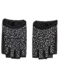 Karl Lagerfeld Signature embellished fingerless gloves - Black