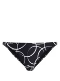 Karl Lagerfeld circle-print Brazilian bikini bottoms - Black