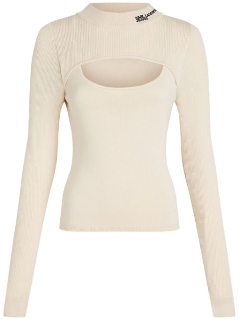 Karl Lagerfeld Jeans layered ribbed-knit jumper