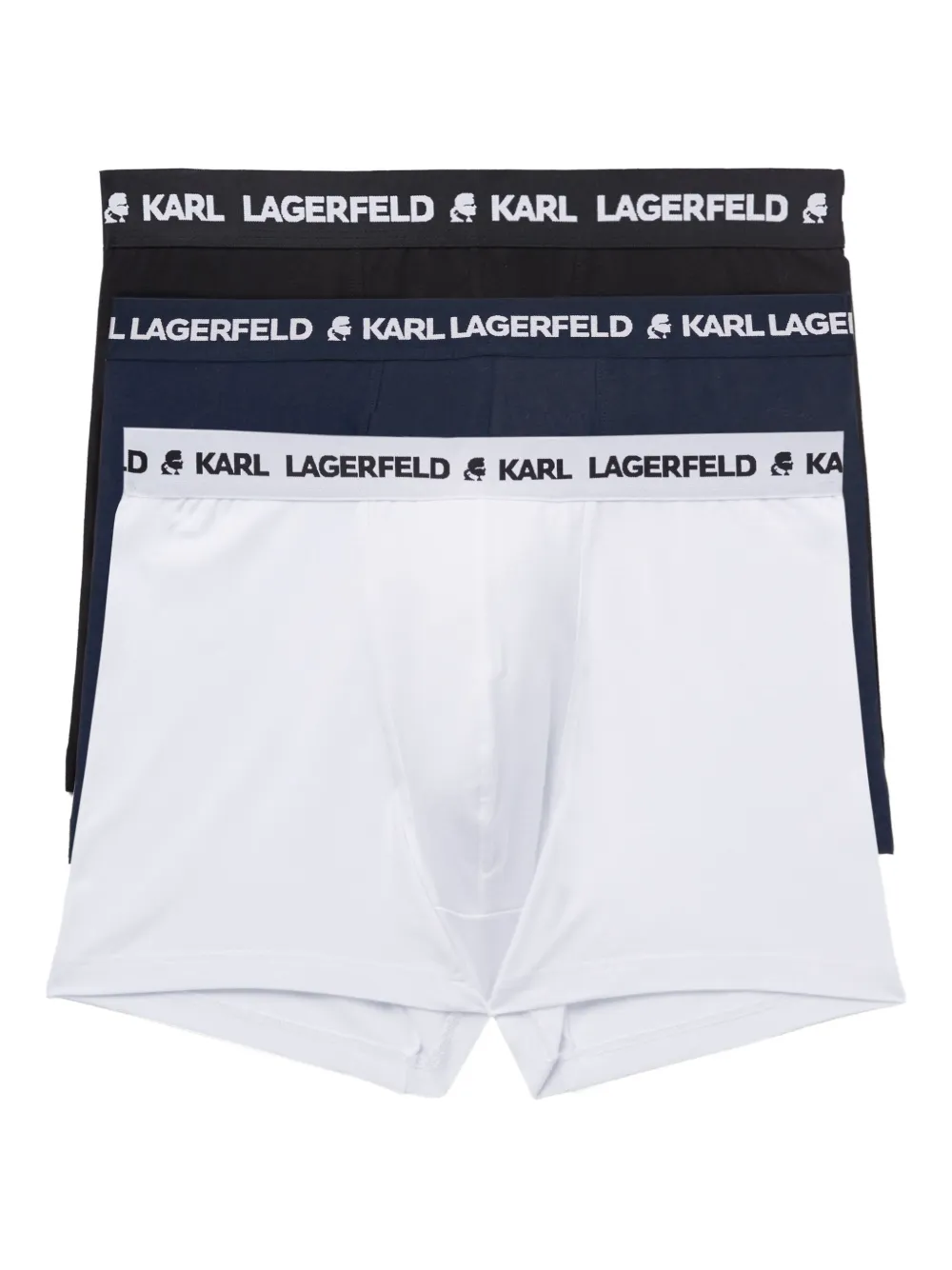 Karl Lagerfeld logo waistband boxer shorts (pack of three) Blauw