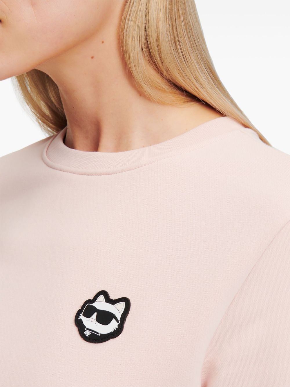 Karl Lagerfeld Ikonik 2.0 sweater met logopatch Roze