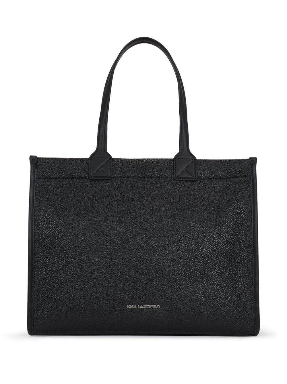 Shop Karl Lagerfeld K/skuare Grainy Tote Bag In 黑色