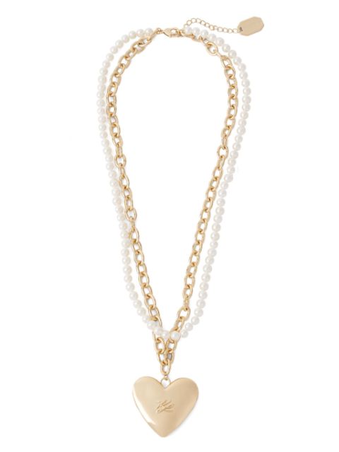 Karl Lagerfeld collar Autograph Heart con perlas