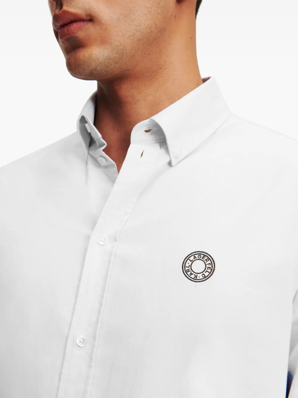 Karl Lagerfeld Overhemd met logo Wit