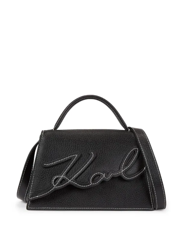 Karl Lagerfeld x Amber Valletta Mirum top handle Bag Black FARFETCH CA