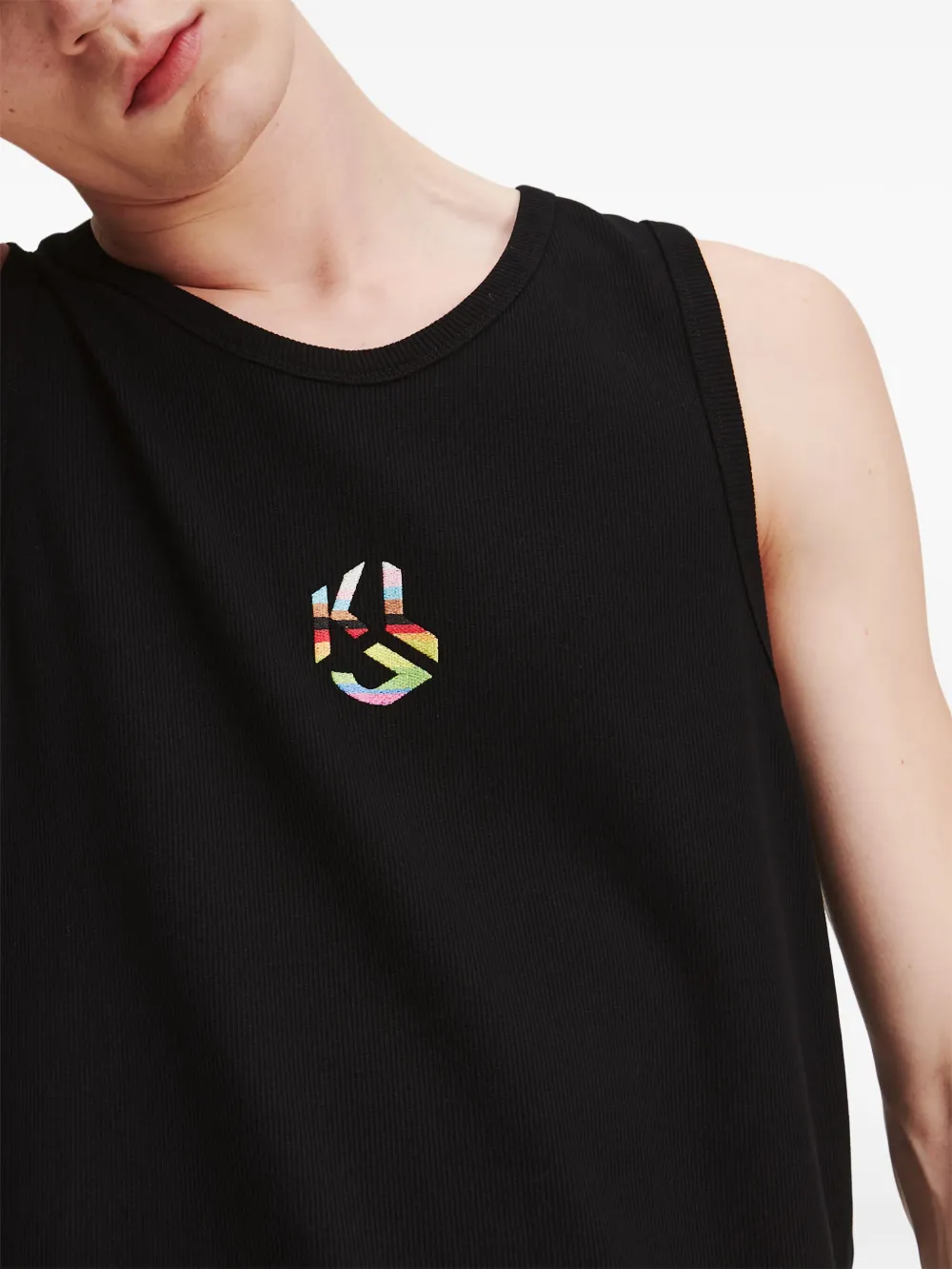 Karl Lagerfeld Jeans Tanktop met print Zwart