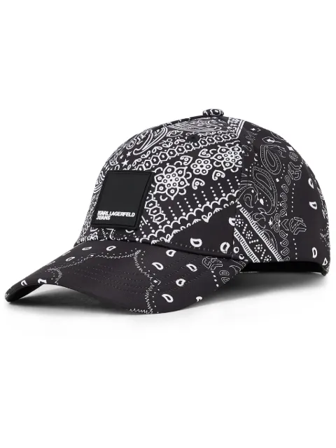 Karl Lagerfeld Jeans bandana-print baseball cap