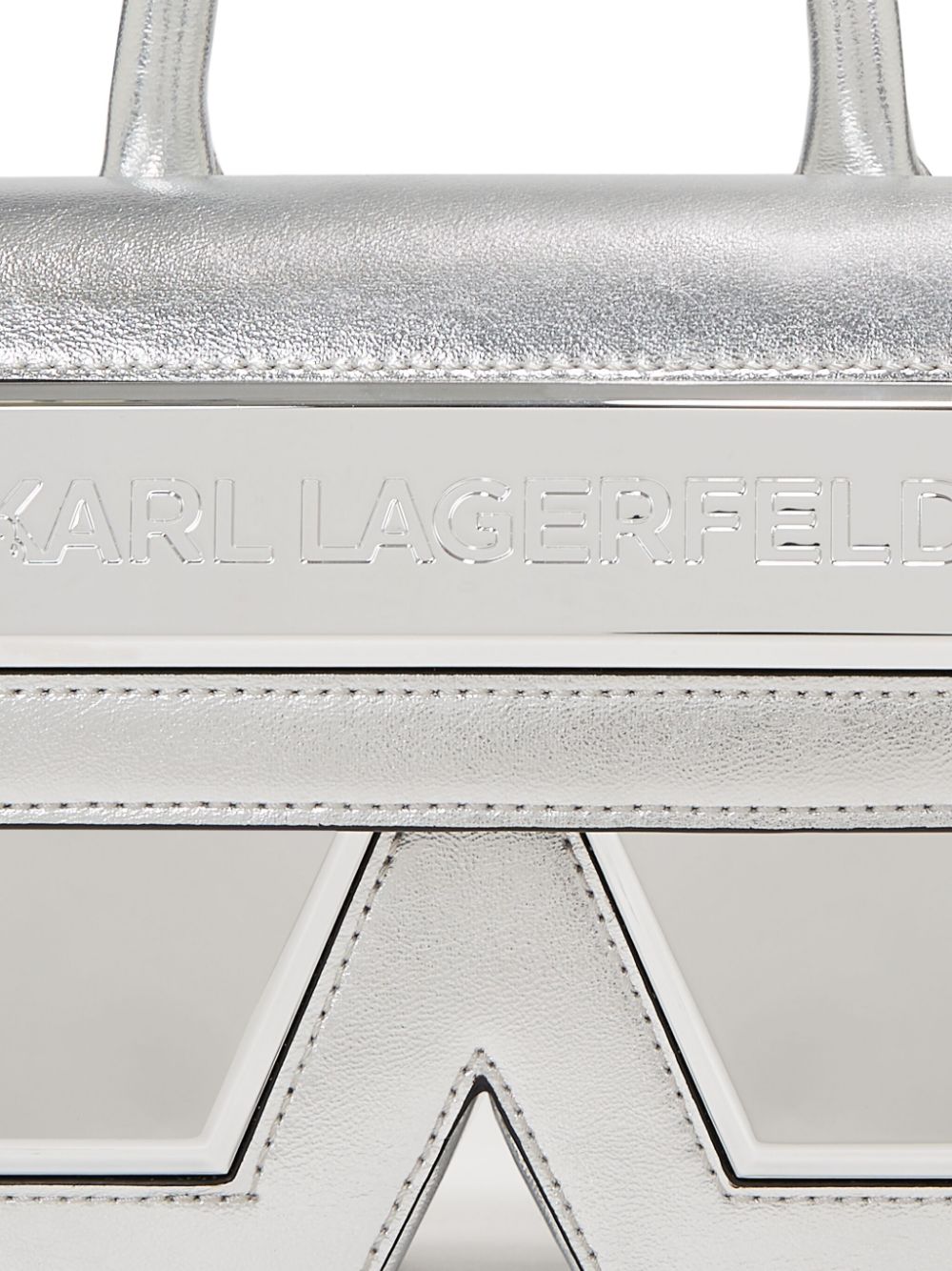 Karl Lagerfeld Ikon K metallic crossbody bag WOMEN