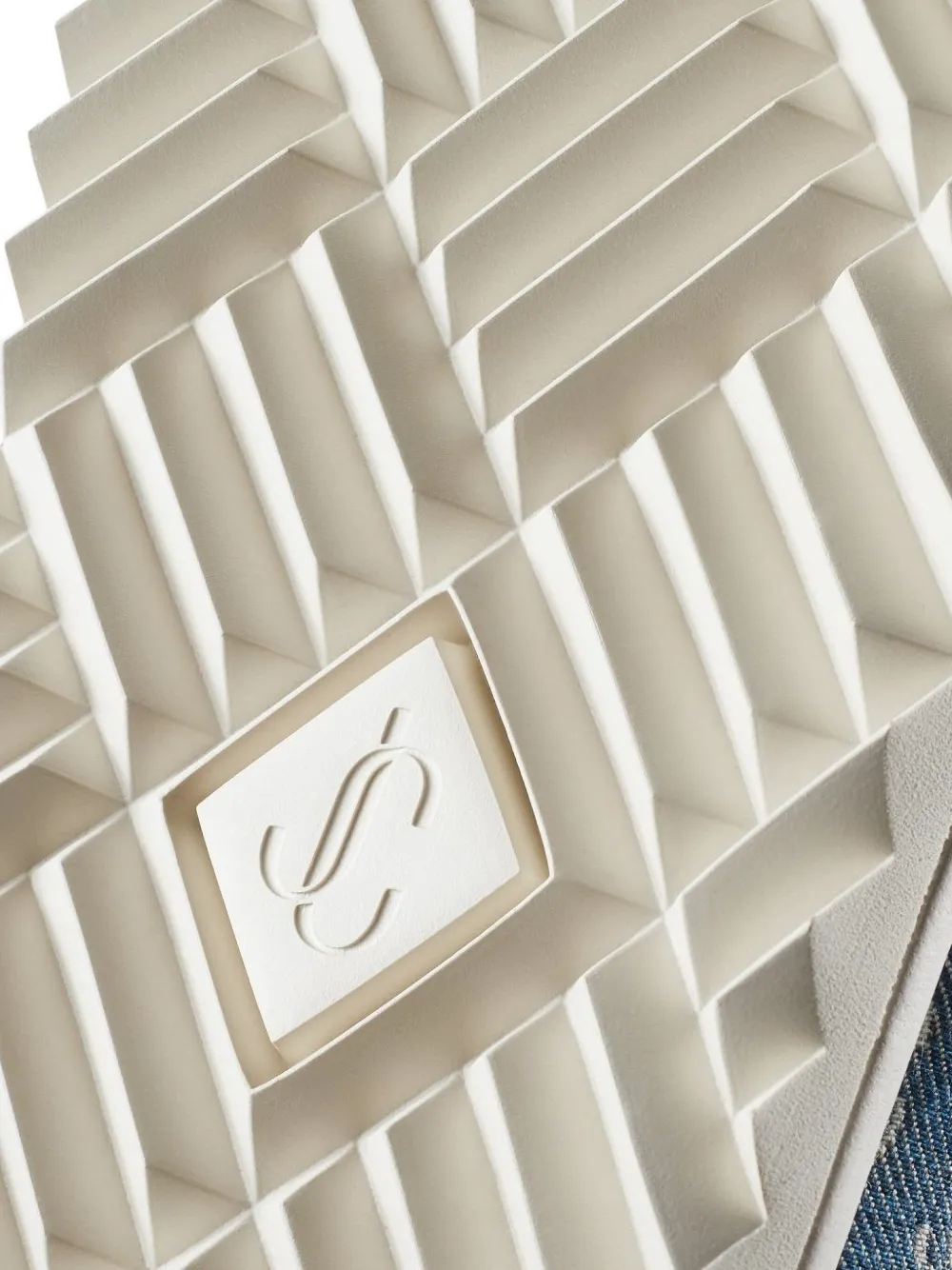 Jimmy Choo monogram logo-detail slippers Blue