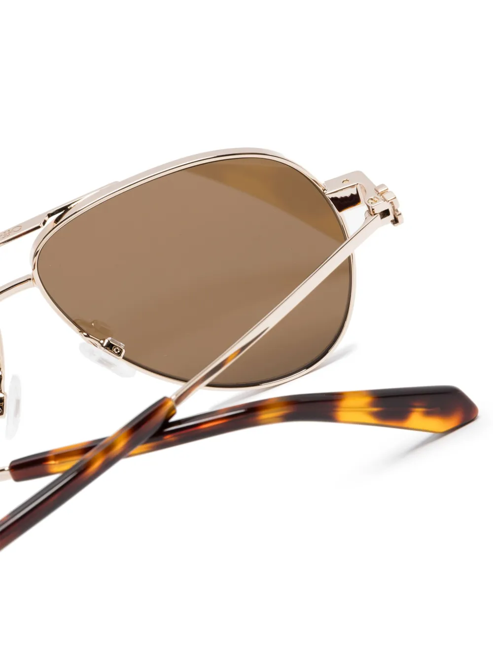 Off-White Eyewear Ruston zonnebril met piloten montuur Goud