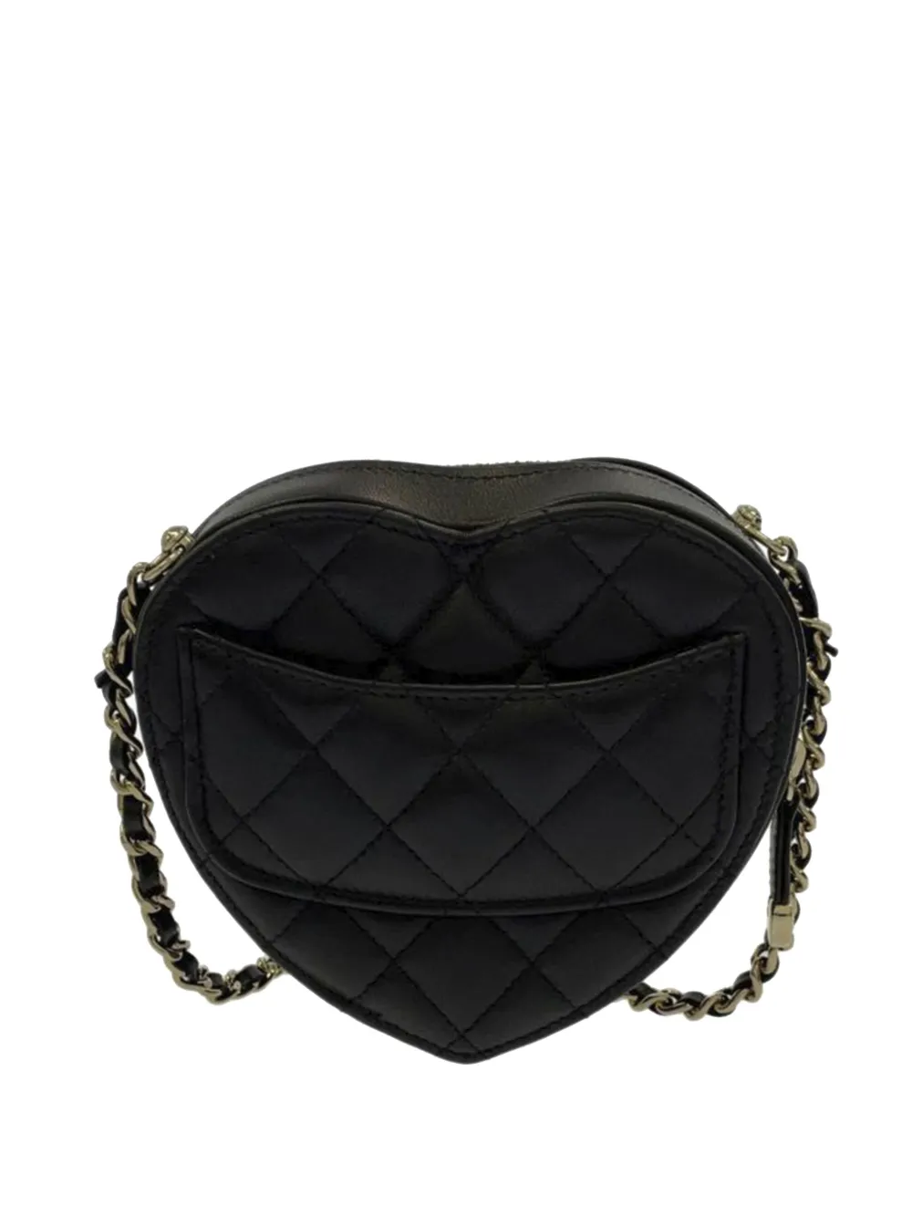 CHANEL Pre-Owned 2021 mini CC in Love crossbody bag - Zwart
