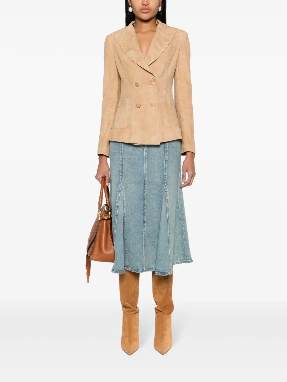 Tagliatore Suède blazer - Beige