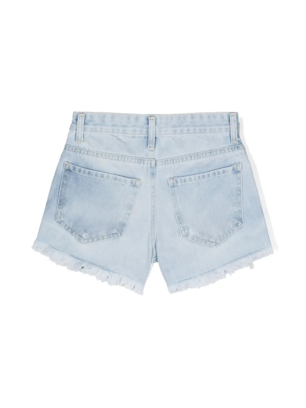 Miss Grant Kids Gerafelde spijkershorts Blauw