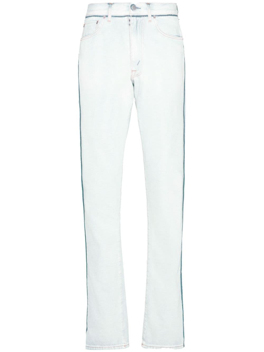 Maison Margiela Japanese Denim Turn-up Jeans In White
