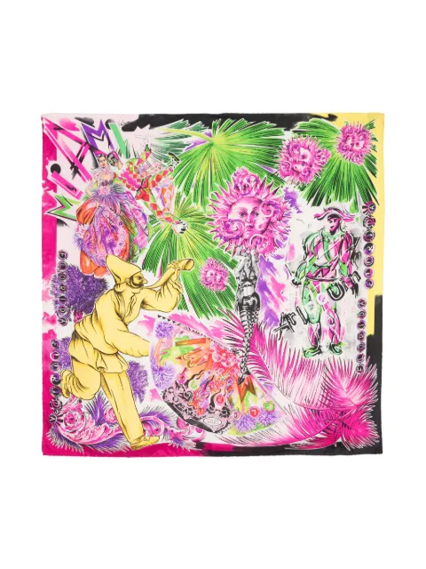 Versace Pre-Owned mascada de seda con estampado gráfico 2000