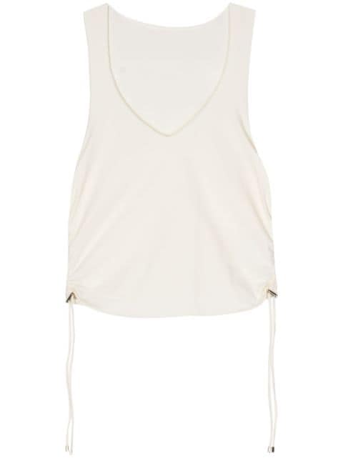Patrizia Pepe ruched scoop tank top